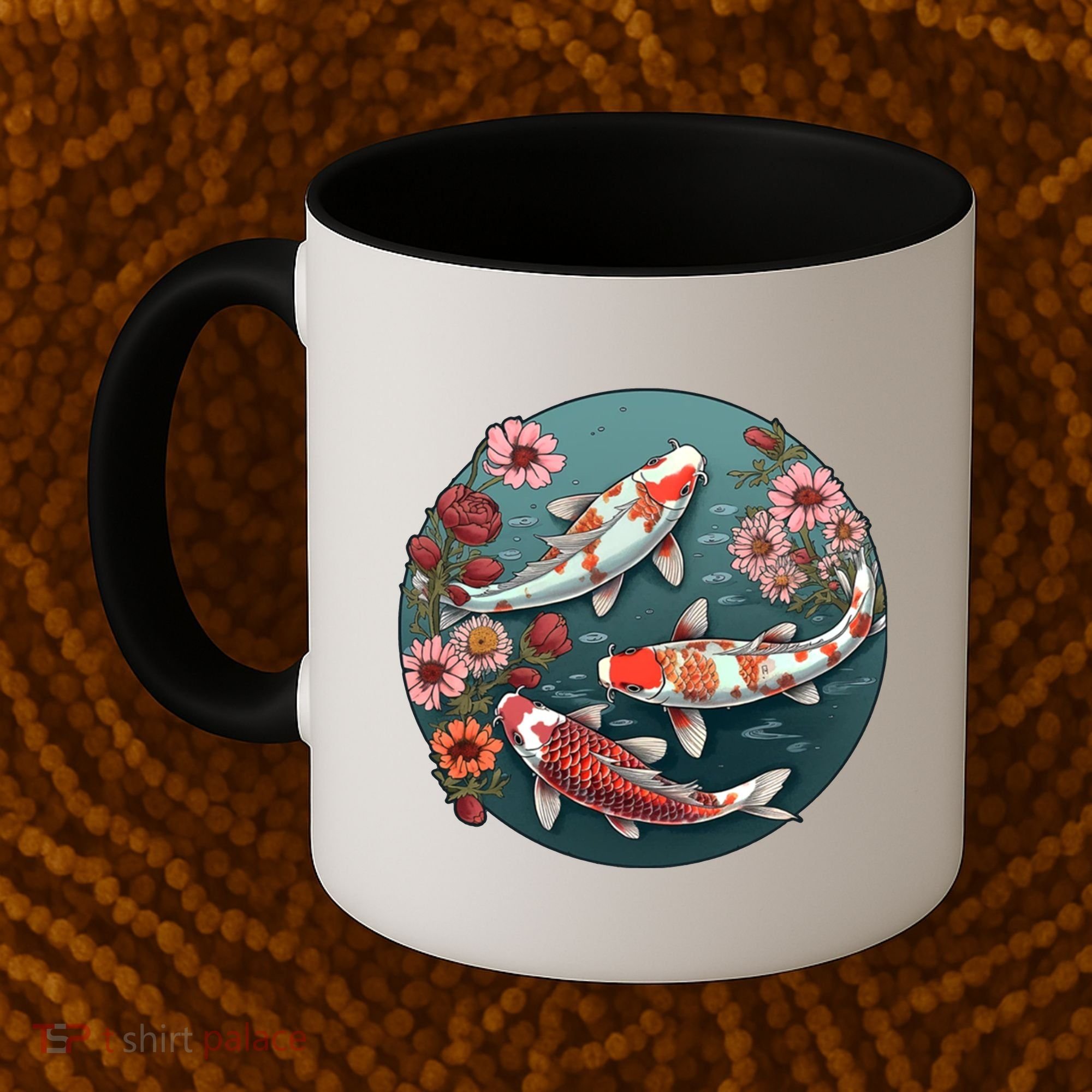 Cherry Blossom Koi Fish Japanese Coffee Mug