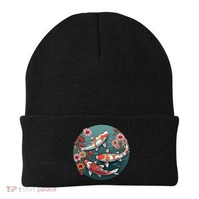 Cherry Blossom Koi Fish Japanese Beanie