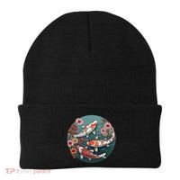 Cherry Blossom Koi Fish Japanese Beanie thumb 0