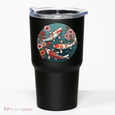 Cherry Blossom Koi Fish Japanese Tumbler