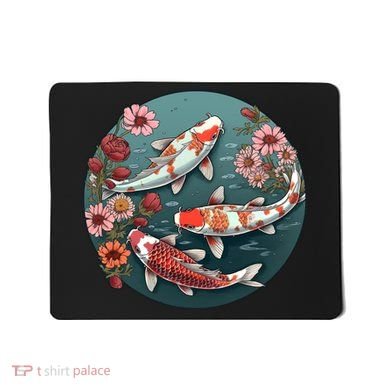 Cherry Blossom Koi Fish Japanese Mousepad