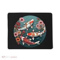 Cherry Blossom Koi Fish Japanese Mousepad thumb 0