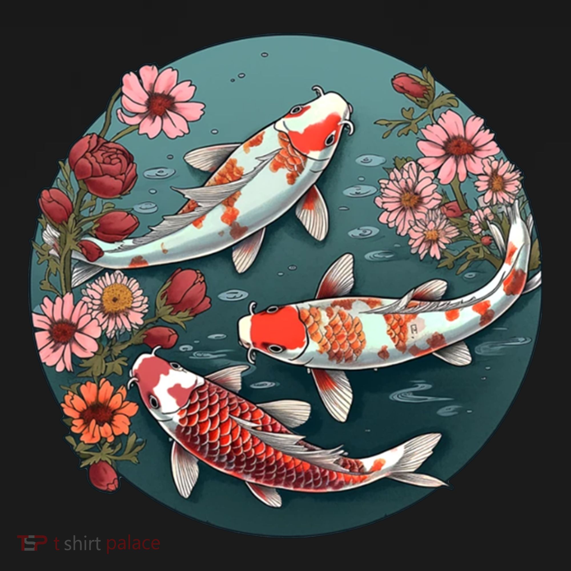 Cherry Blossom Koi Fish Japanese Mousepad
