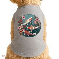 Cherry Blossom Koi Fish Japanese Doggie Tank thumb 0