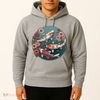 Cherry Blossom Koi Fish Japanese Hoodie thumb 2
