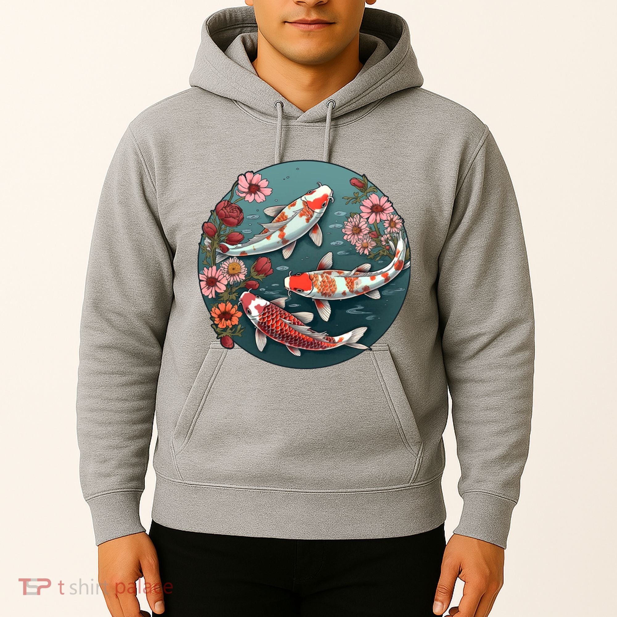 Cherry Blossom Koi Fish Japanese Hoodie