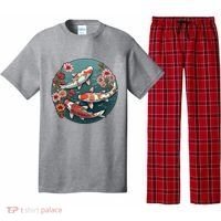 Cherry Blossom Koi Fish Japanese Pajama Set thumb 0