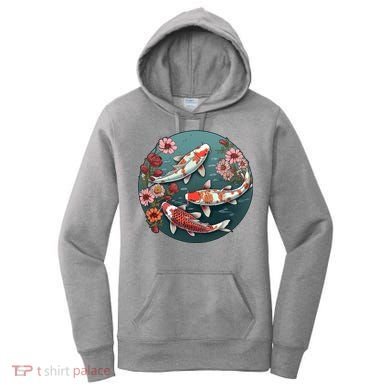 Cherry Blossom Koi Fish Japanese Women's Hoodie