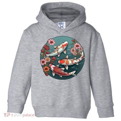 Cherry Blossom Koi Fish Japanese Toddler Hoodie