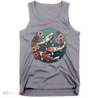 Cherry Blossom Koi Fish Japanese Tank Top thumb 0