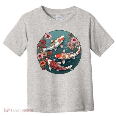 Cherry Blossom Koi Fish Japanese Toddler T-Shirt