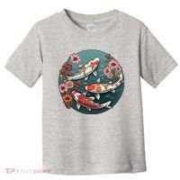 Cherry Blossom Koi Fish Japanese Toddler T-Shirt thumb 0