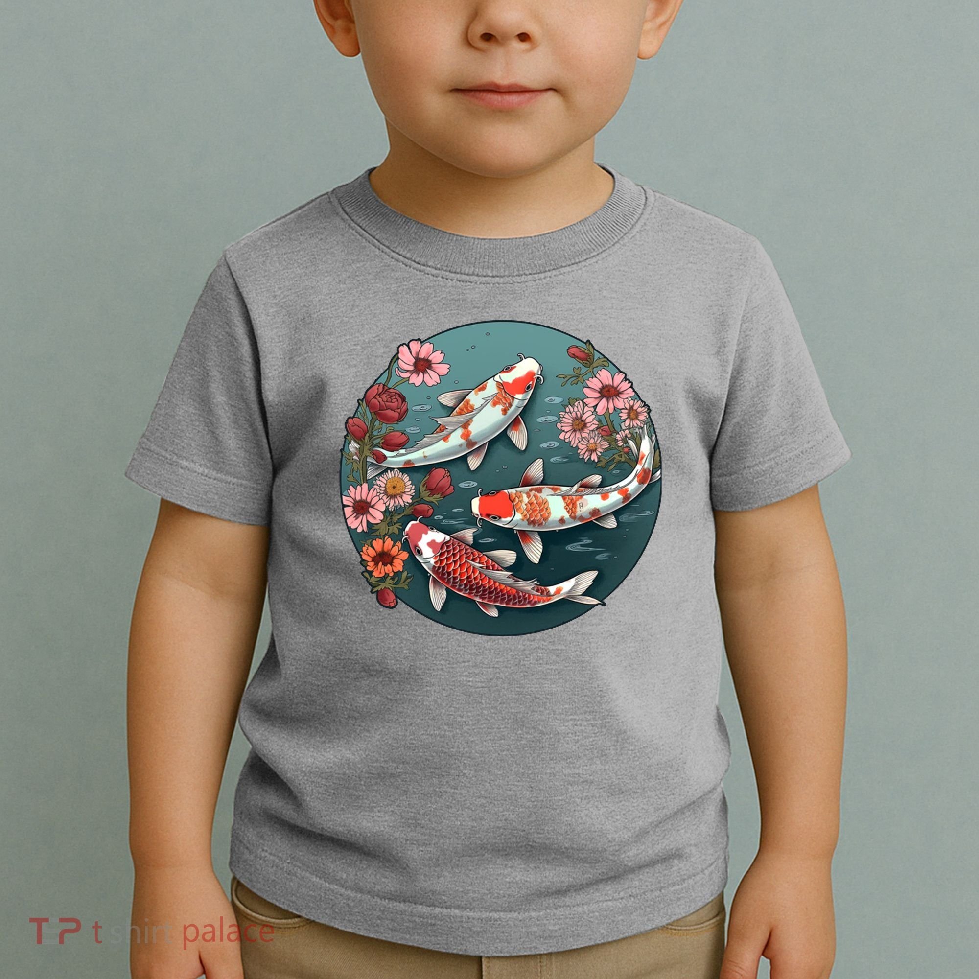 Cherry Blossom Koi Fish Japanese Toddler T-Shirt