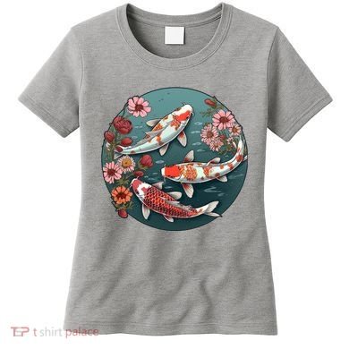 Cherry Blossom Koi Fish Japanese Women's T-Shirt