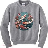 Cherry Blossom Koi Fish Japanese Kids Sweatshirt thumb 0