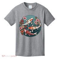 Cherry Blossom Koi Fish Japanese Kids T-Shirt thumb 0