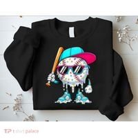 Cool Baseball Life Style Ice Cream Melting Drip Graphic Sweatshirt thumb 2