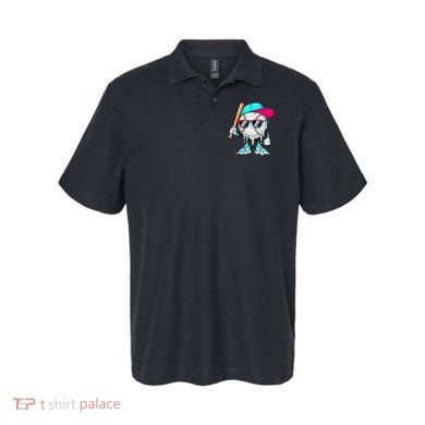 Cool Baseball Life Style Ice Cream Melting Drip Graphic Polo