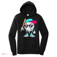 Cool Baseball Life Style Ice Cream Melting Drip Graphic Women's Hoodie thumb 0
