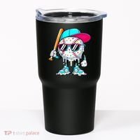 Cool Baseball Life Style Ice Cream Melting Drip Graphic Tumbler thumb 0