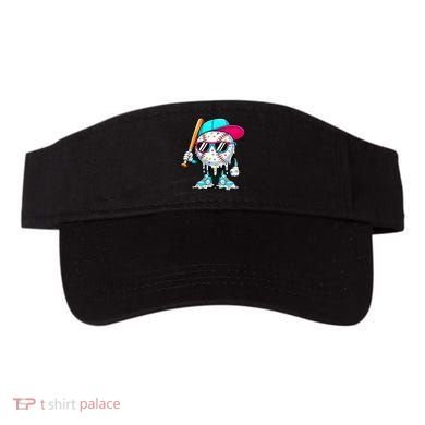 Cool Baseball Life Style Ice Cream Melting Drip Graphic Visor