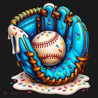 Cool Baseball Lifestyle Drip Ice Cream Mousepad thumb 1