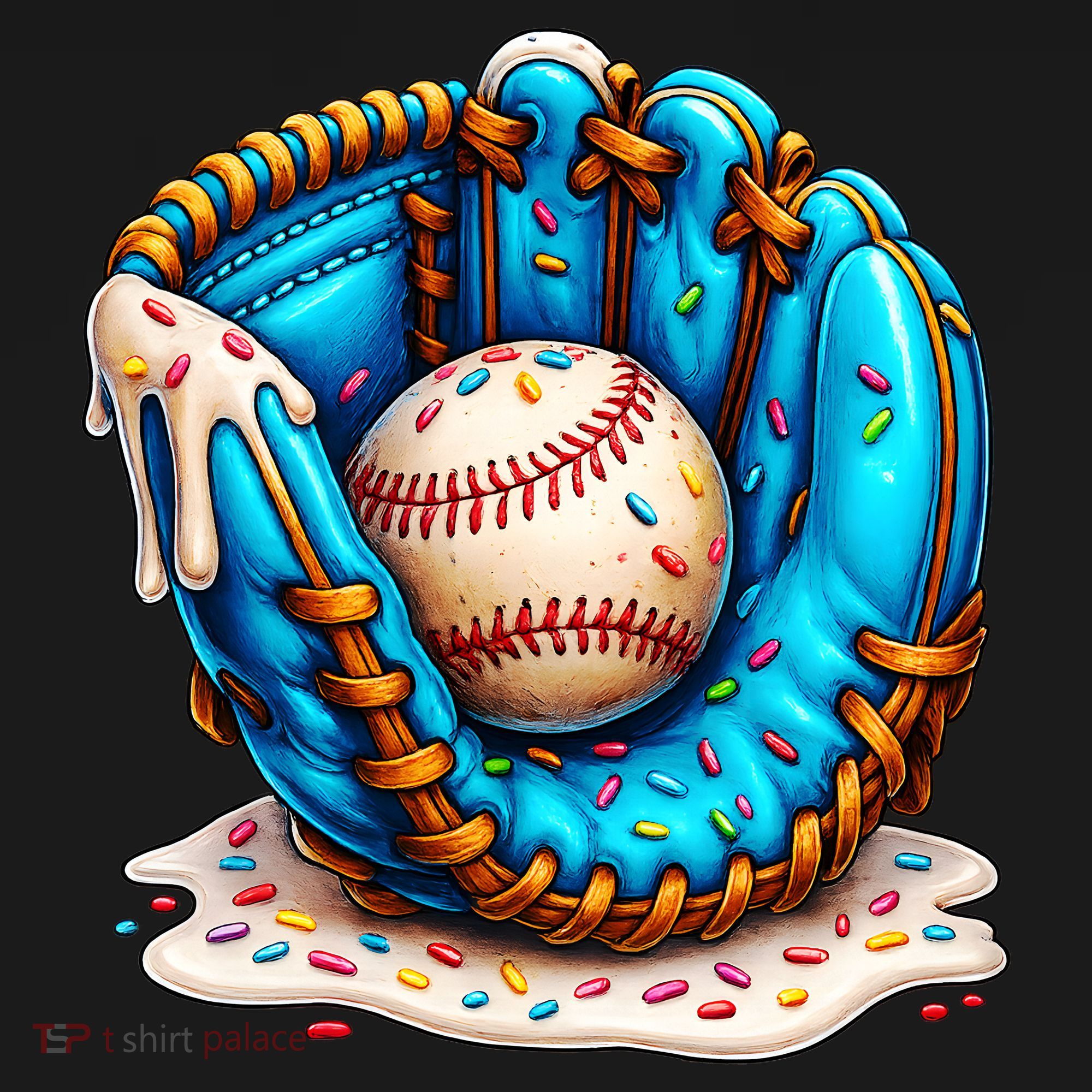 Cool Baseball Lifestyle Drip Ice Cream Mousepad