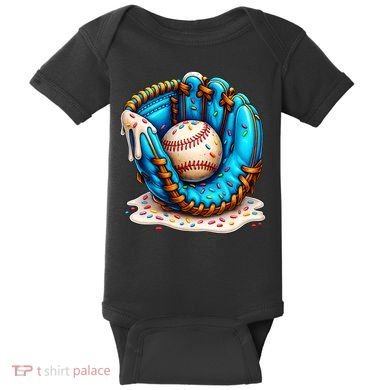 Cool Baseball Lifestyle Drip Ice Cream Baby Bodysuit