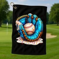 Cool Baseball Lifestyle Drip Ice Cream Golf Towel thumb 1