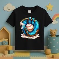 Cool Baseball Lifestyle Drip Ice Cream Toddler T-Shirt thumb 3