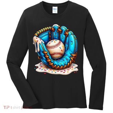 Cool Baseball Lifestyle Drip Ice Cream Women's Long Sleeve Shirt