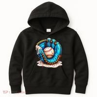 Cool Baseball Lifestyle Drip Ice Cream Kids Hoodie thumb 0