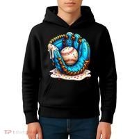 Cool Baseball Lifestyle Drip Ice Cream Kids Hoodie thumb 4