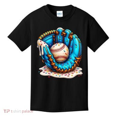 Cool Baseball Lifestyle Drip Ice Cream Kids T-Shirt