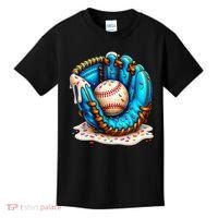 Cool Baseball Lifestyle Drip Ice Cream Kids T-Shirt thumb 0
