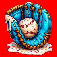 Cool Baseball Lifestyle Drip Ice Cream Santa Hat thumb 1