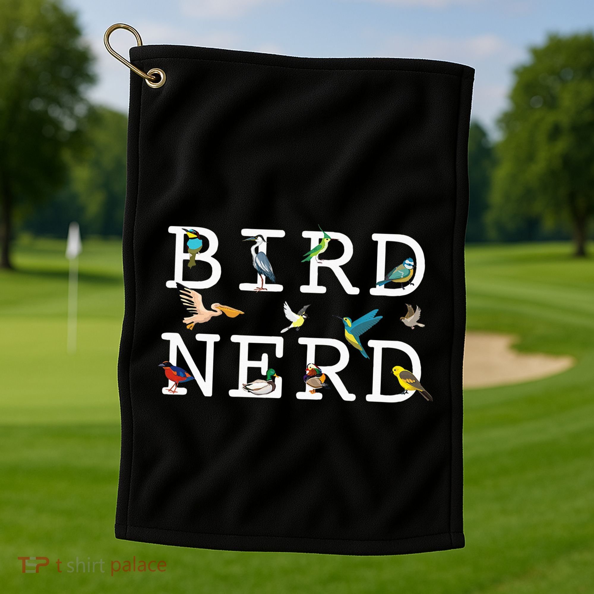 Cool Bird Lover Birdwatching Present Birdwatcher Birder Golf Towel