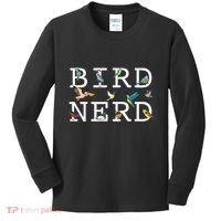 Cool Bird Lover Birdwatching Present Birdwatcher Birder Kids Long Sleeve Shirt thumb 0