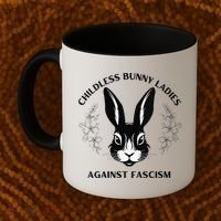 Childless Bunny Lady Rabbit Mom Democrat Vote Blue Coffee Mug thumb 2