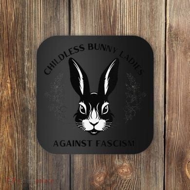 Childless Bunny Lady Rabbit Mom Democrat Vote Blue Coaster