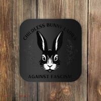Childless Bunny Lady Rabbit Mom Democrat Vote Blue Coaster thumb 0