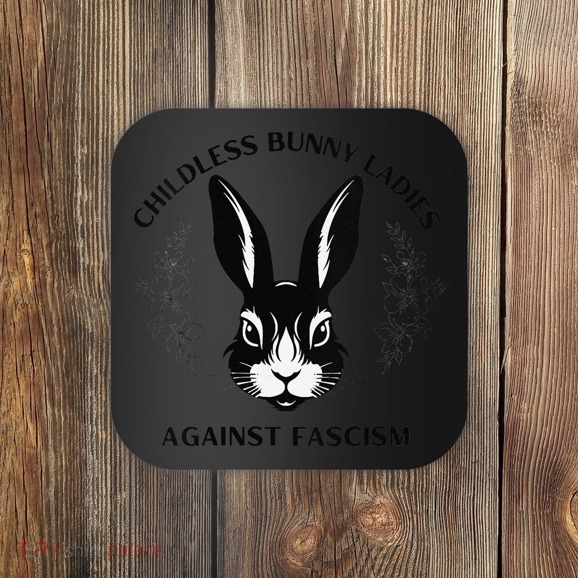 Childless Bunny Lady Rabbit Mom Democrat Vote Blue Coaster