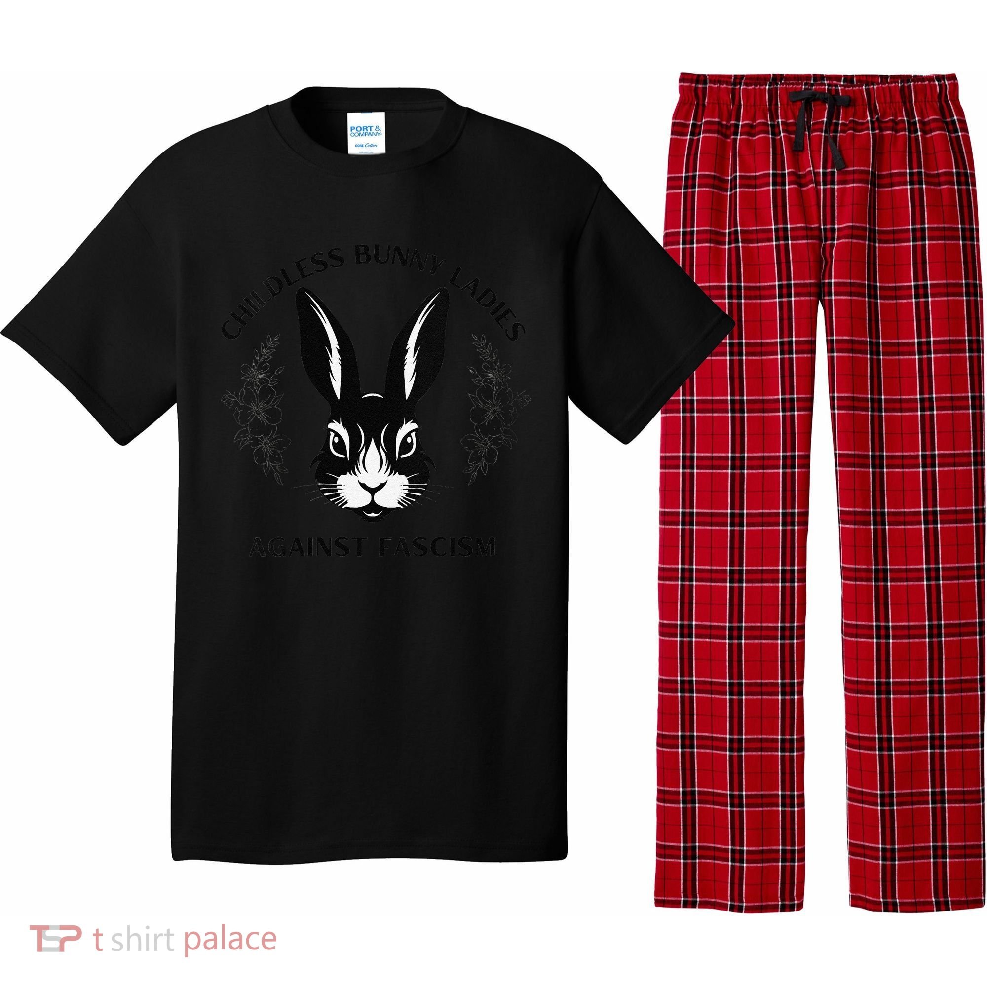 Childless Bunny Lady Rabbit Mom Democrat Vote Blue Pajama Set