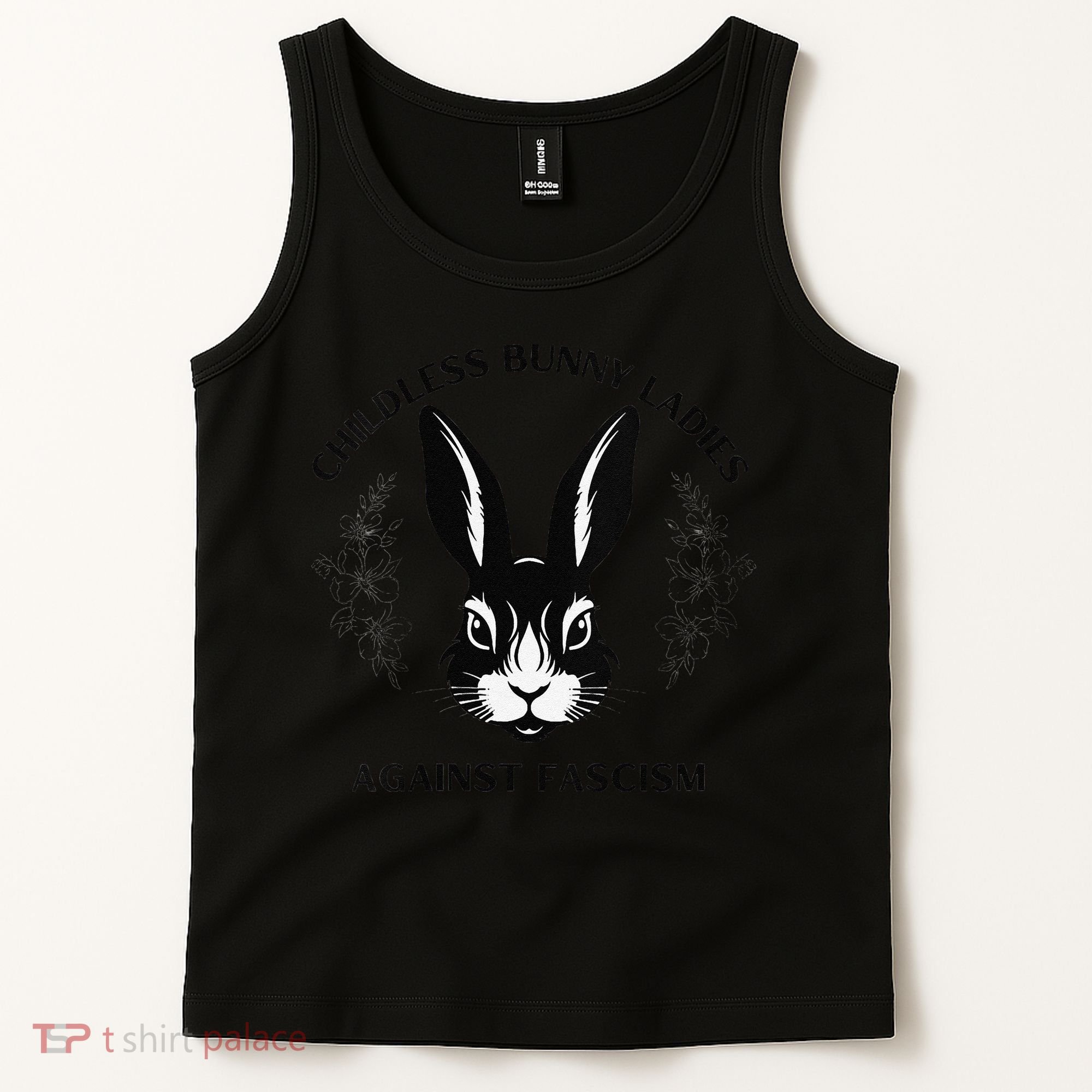 Childless Bunny Lady Rabbit Mom Democrat Vote Blue Tank Top