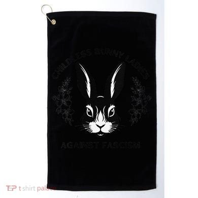 Childless Bunny Lady Rabbit Mom Democrat Vote Blue Golf Towel