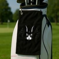 Childless Bunny Lady Rabbit Mom Democrat Vote Blue Golf Towel thumb 2