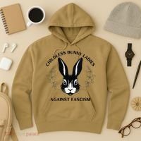 Childless Bunny Lady Rabbit Mom Democrat Vote Blue Hoodie thumb 3