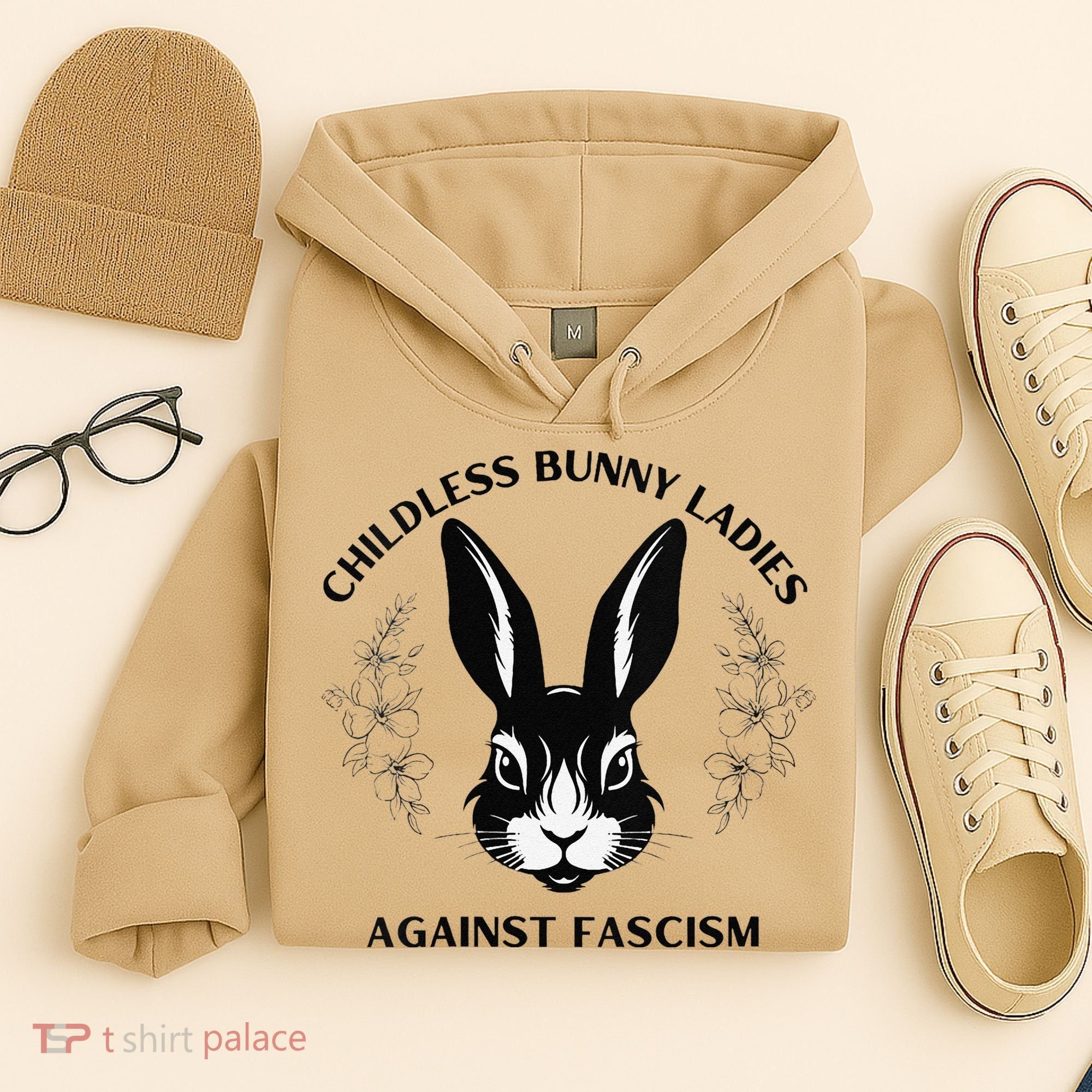Childless Bunny Lady Rabbit Mom Democrat Vote Blue Hoodie