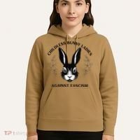 Childless Bunny Lady Rabbit Mom Democrat Vote Blue Hoodie thumb 5