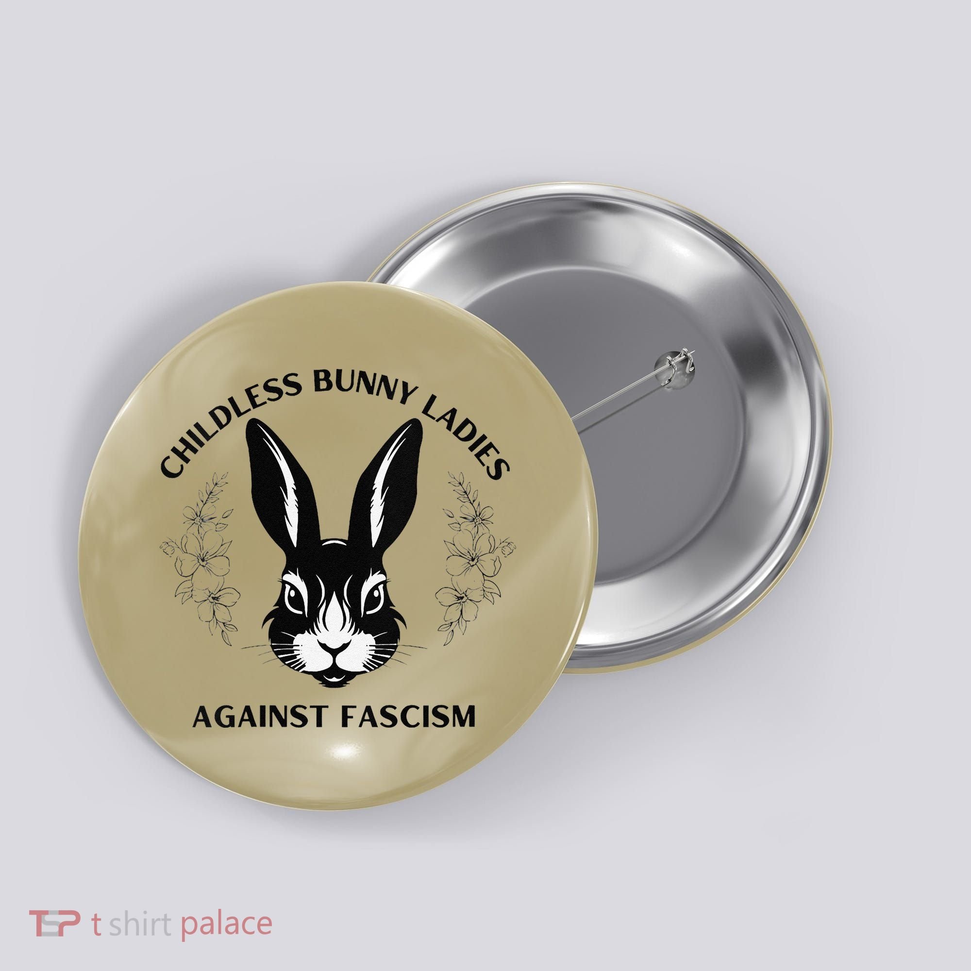 Childless Bunny Lady Rabbit Mom Democrat Vote Blue Button